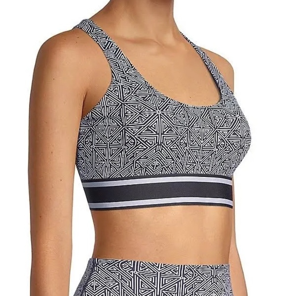 Greyson Labyrinth Luna Cross-Back Sports Bra in Canal Size XS NEW Activewear